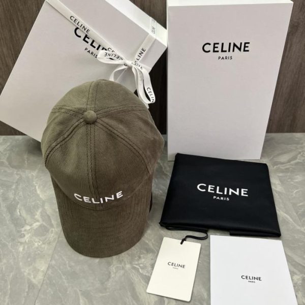 replica,repliche,fake,1:1,earrings,bracelet,ring,jewelry Cappellino da baseball CELINE originale in velluto di cotone personalizzato con applicazione logo (YH4RFO) – Stesso stile del sito ufficiale