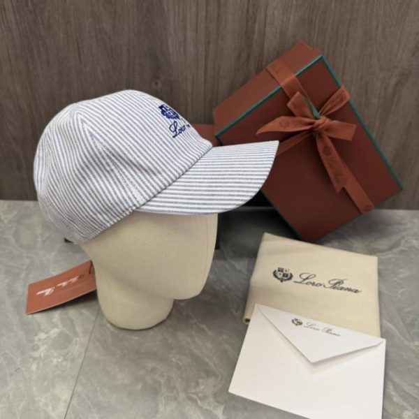 replica,repliche,fake,1:1,earrings,bracelet,ring,jewelry Cappellino da baseball a righe Loro Piana Storm System (NJKHQG)