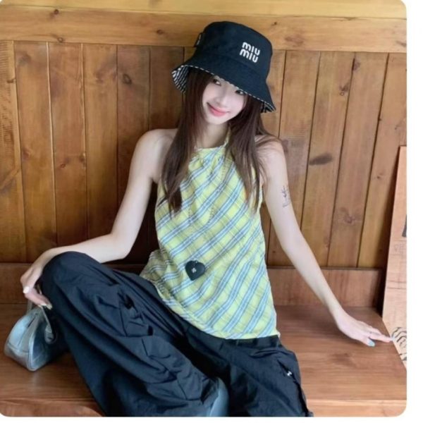 replica,repliche,fake,1:1,earrings,bracelet,ring,jewelry Cappello da pescatore reversibile MiuMiu, unisex (LH8N5N)