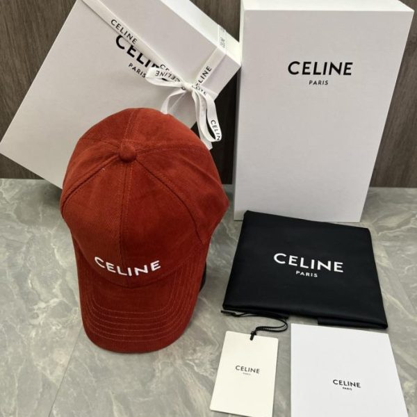 replica,repliche,fake,1:1,earrings,bracelet,ring,jewelry Cappellino da baseball CELINE originale in velluto di cotone personalizzato con applicazione logo (XK16SF) – Stesso stile del sito ufficiale