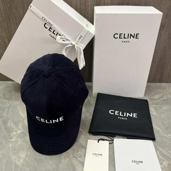 replica,repliche,fake,1:1,earrings,bracelet,ring,jewelry Cappellino da baseball CELINE originale in velluto di cotone personalizzato con applicazione logo (7YOTVF) – Stesso stile del sito ufficiale