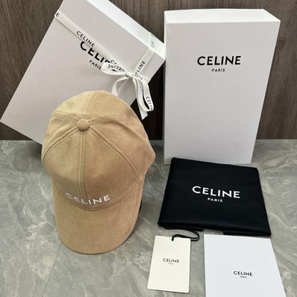 replica,repliche,fake,1:1,earrings,bracelet,ring,jewelry Cappellino da baseball CELINE originale in velluto di cotone con applicazione logo (Z7UHCN) – Stesso stile del sito ufficiale CELINE