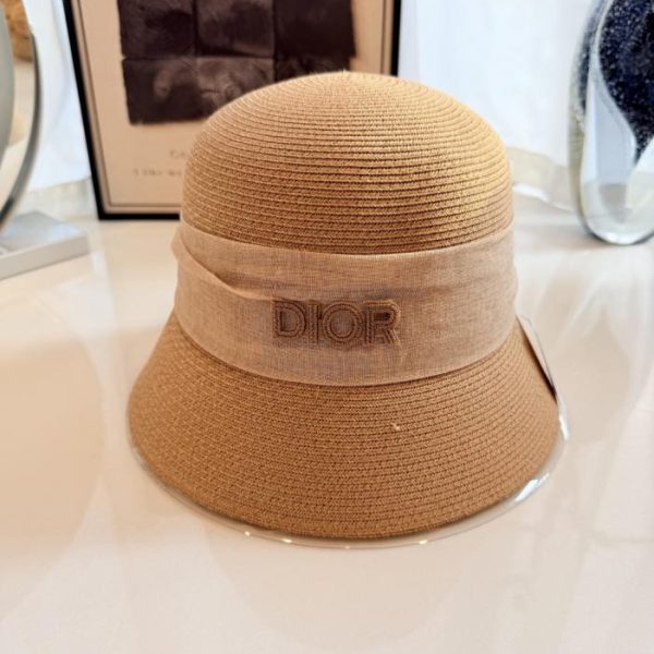 replica,repliche,fake,1:1,earrings,bracelet,ring,jewelry Logo DIOR ricamato, paglia naturale (T50S7O)