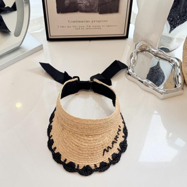 replica,repliche,fake,1:1,earrings,bracelet,ring,jewelry Cappello con visiera in rafia Marni (RNX4AS)