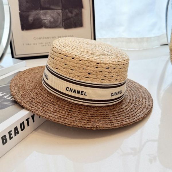 replica,repliche,fake,1:1,earrings,bracelet,ring,jewelry Berretto piatto in rafia Chanel (G2ARW3)