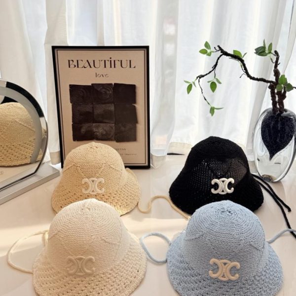 Cappello da pescatore traforato in stile CELINE (C3KD1G)