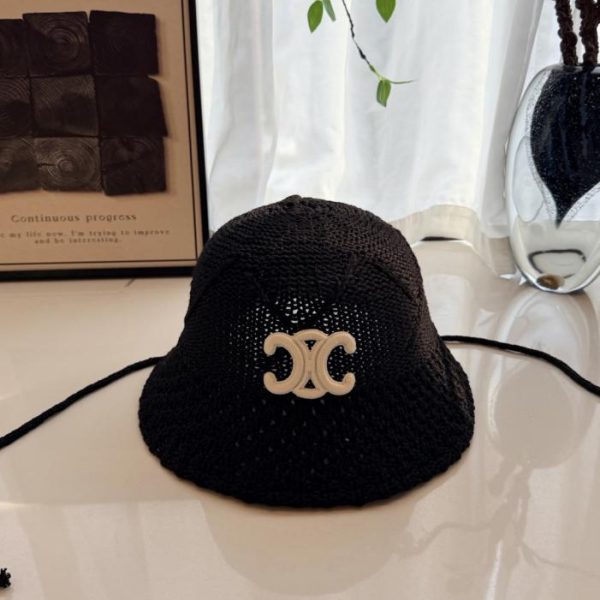 Cappello da pescatore traforato in stile CELINE (JKTF0T)