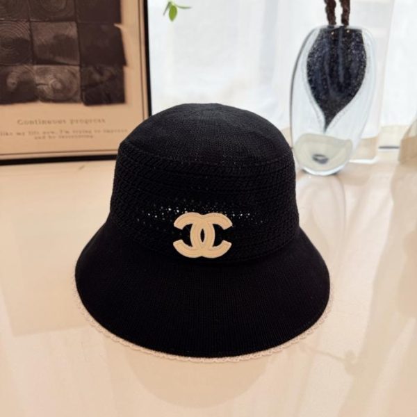replica,repliche,fake,1:1,earrings,bracelet,ring,jewelry Cappello da pescatore Chanel con bordo in pizzo (H70OBN)