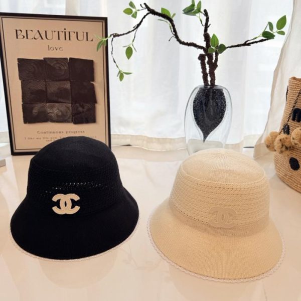 replica,repliche,fake,1:1,earrings,bracelet,ring,jewelry Cappello da pescatore Chanel con bordo in pizzo (WOXTWH)