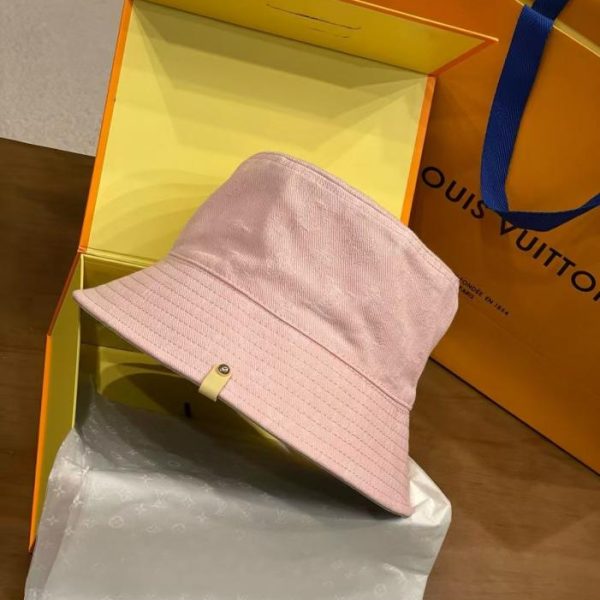 replica,repliche,fake,1:1,earrings,bracelet,ring,jewelry Nuovo cappello a secchiello reversibile in denim di LV (4IMAX2)
