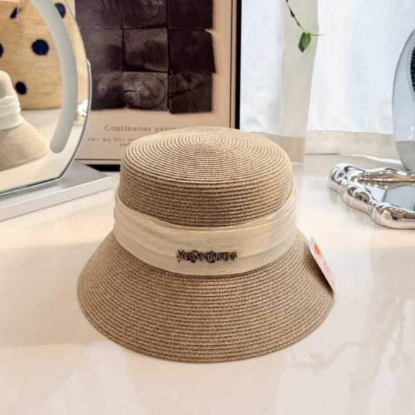 replica,repliche,fake,1:1,earrings,bracelet,ring,jewelry Cappello da pescatore in paglia Saint Laurent (73LTW6)