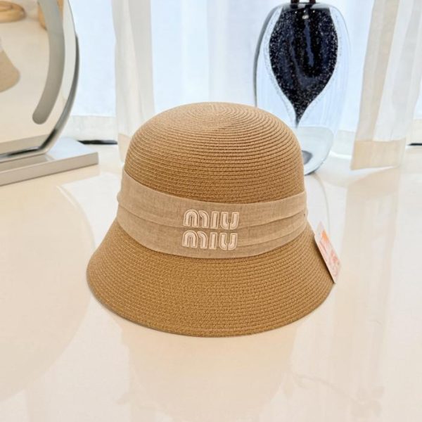replica,repliche,fake,1:1,earrings,bracelet,ring,jewelry Cappello da pescatore intrecciato Miu Miu (7WYD6V)