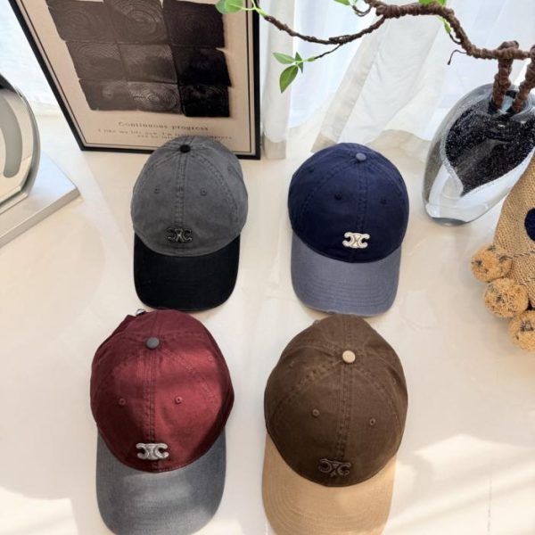 replica,repliche,fake,1:1,earrings,bracelet,ring,jewelry Cappellino da baseball Celine in cotone lavato con blocchi di colore (25YXNM)