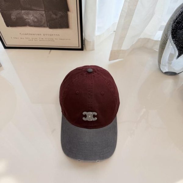 Cappellino da baseball Celine in cotone lavato con blocchi di colore (DO1WW3)