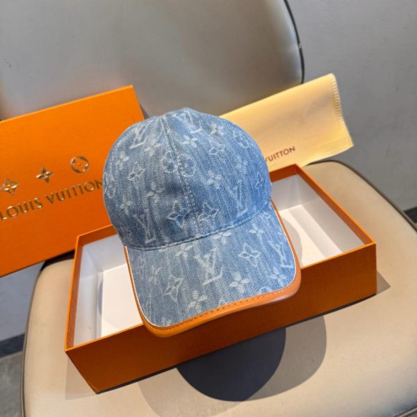 replica,repliche,fake,1:1,earrings,bracelet,ring,jewelry Nuovo cappellino da baseball Louis Vuitton, design originale, jacquard denim LV (S1AHQ2)