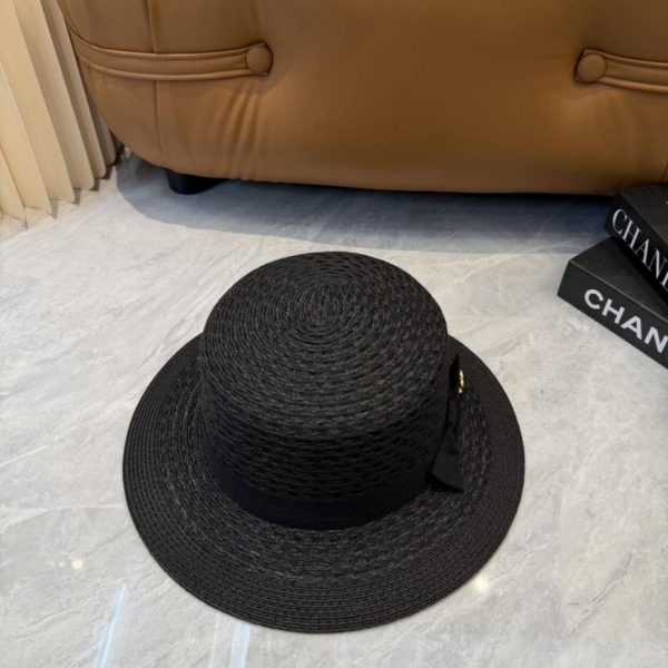 replica,repliche,fake,1:1,earrings,bracelet,ring,jewelry Nuovo cappello di paglia a tesa piatta di CHANEL (LT9Q72)