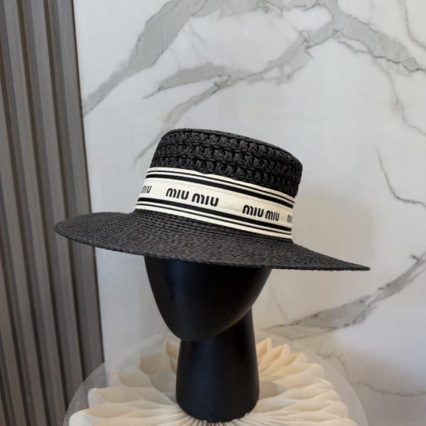 replica,repliche,fake,1:1,earrings,bracelet,ring,jewelry Cappello di paglia a tesa piatta MIUMIU (UGHRB1)