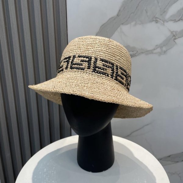 replica,repliche,fake,1:1,earrings,bracelet,ring,jewelry Nuovo cappello a secchiello/da sole in rafia patchwork di Fendi (FVLSRG)
