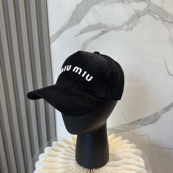 replica,repliche,fake,1:1,earrings,bracelet,ring,jewelry Cappellino da baseball in velluto a coste MIUMIU Autunno/Inverno (183RZL)