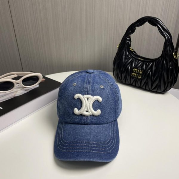 replica,repliche,fake,1:1,earrings,bracelet,ring,jewelry Cappellino da baseball in denim CELINE Primavera/Estate (TYU6CW)