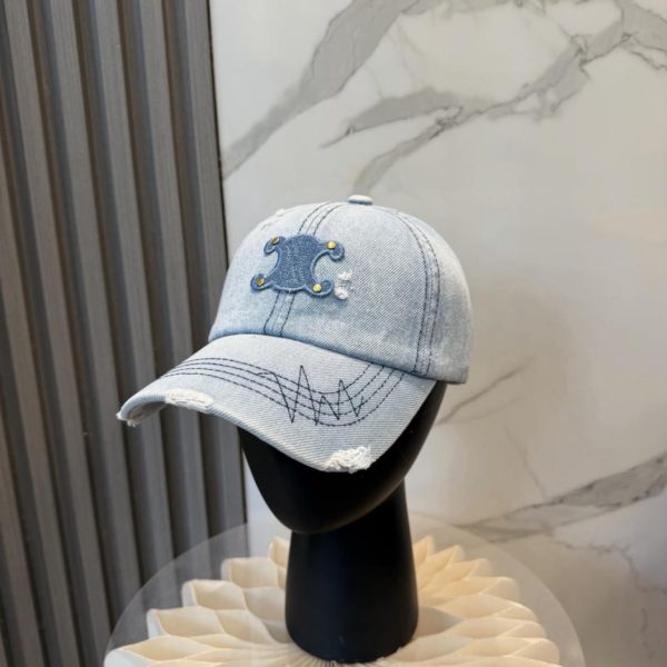 replica,repliche,fake,1:1,earrings,bracelet,ring,jewelry CELINE Nuovo cappellino da baseball in denim (4AA8FO)