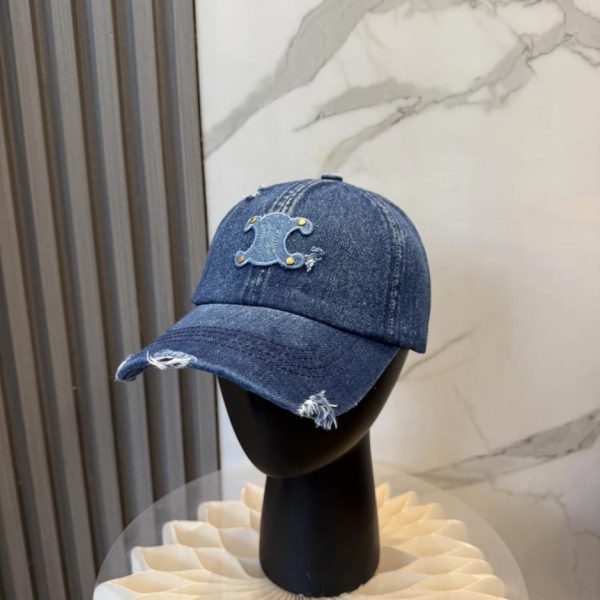replica,repliche,fake,1:1,earrings,bracelet,ring,jewelry Nuovo cappellino da baseball in denim di CELINE (L4VRRG)