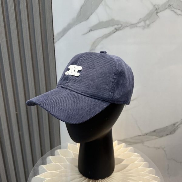 replica,repliche,fake,1:1,earrings,bracelet,ring,jewelry Cappellino da baseball in velluto a coste con ricamo Arco di Trionfo, edizione limitata Autunno/Inverno Celine (1MCUW9)