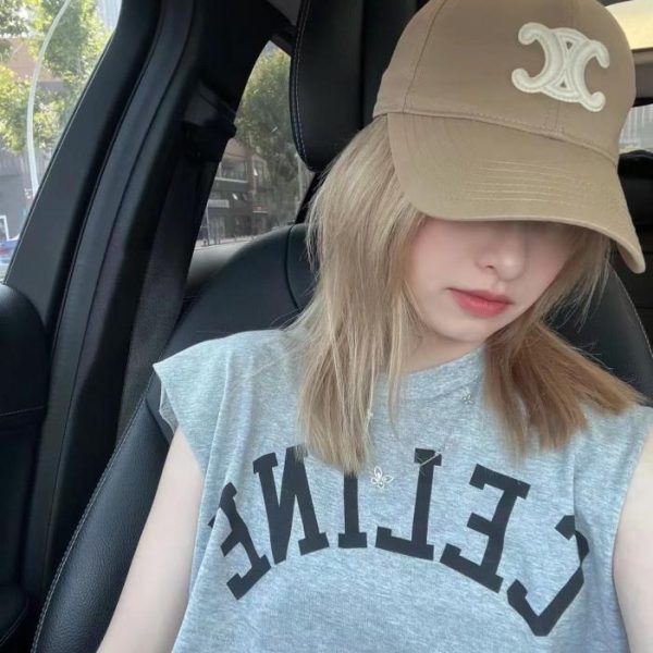 replica,repliche,fake,1:1,earrings,bracelet,ring,jewelry Versione per rivenditori del sito ufficiale CELINE, scritta minimalista, ultimo modello di cappellino da baseball in stile celebrità (GM2IDQ)