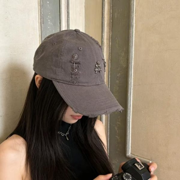 replica,repliche,fake,1:1,earrings,bracelet,ring,jewelry Nuovo cappellino da baseball Chrome Hearts (K6MVHF)