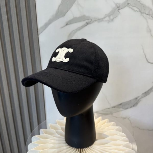replica,repliche,fake,1:1,earrings,bracelet,ring,jewelry Cappellino da baseball in cashmere Celine, collezione Autunno/Inverno, design semplice (YSQ8YC)