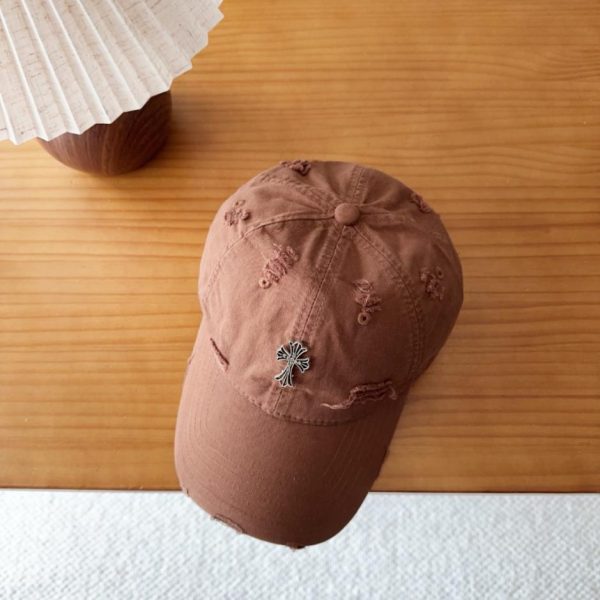 replica,repliche,fake,1:1,earrings,bracelet,ring,jewelry Cappellino da baseball Chrome Hearts stile coreano retrò effetto invecchiato e strappato, ideale per la primavera (TSOL8R)