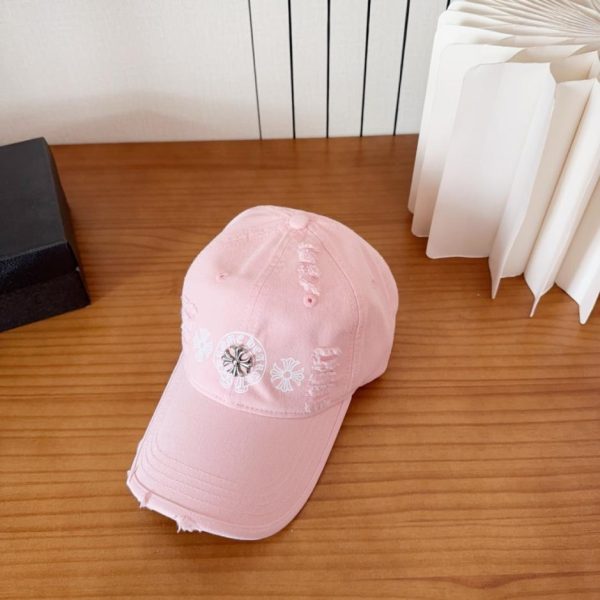 replica,repliche,fake,1:1,earrings,bracelet,ring,jewelry Cappellino da baseball Chrome Hearts stile coreano retrò effetto invecchiato e strappato, ideale per la primavera (3Q9I9D)