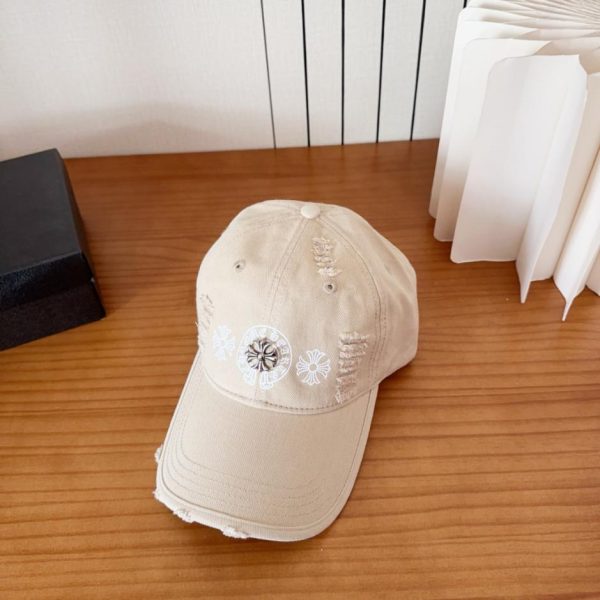 replica,repliche,fake,1:1,earrings,bracelet,ring,jewelry Cappellino da baseball Chrome Hearts stile coreano, retrò, effetto invecchiato e strappato, ideale per la primavera (3XL2CJ)