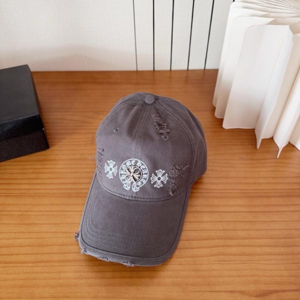 replica,repliche,fake,1:1,earrings,bracelet,ring,jewelry Cappellino da baseball Chrome Hearts stile coreano, moda retrò, effetto invecchiato e strappato, ideale per la primavera (6U52L4)