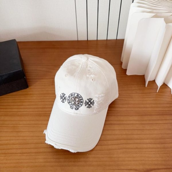 replica,repliche,fake,1:1,earrings,bracelet,ring,jewelry Cappellino da baseball Chrome Hearts stile coreano retrò effetto invecchiato e strappato, ideale per la primavera (85A715)
