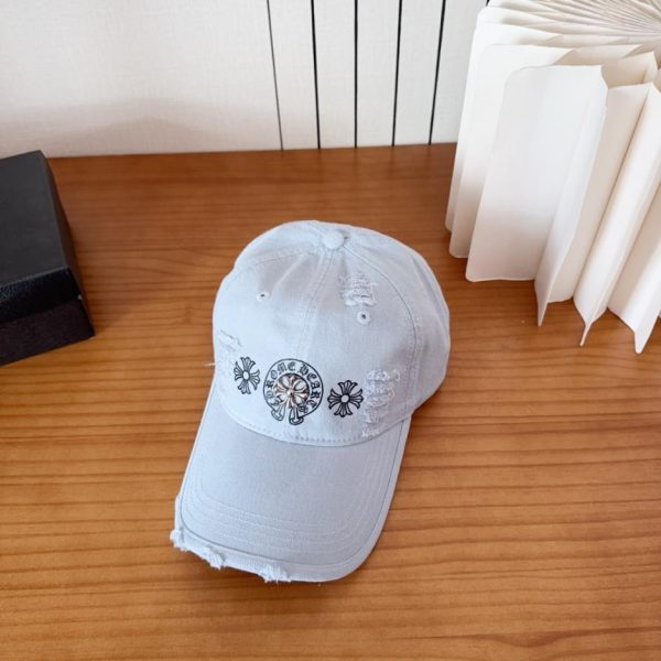 replica,repliche,fake,1:1,earrings,bracelet,ring,jewelry Cappellino da baseball Chrome Hearts stile coreano retrò effetto invecchiato e strappato, ideale per la primavera (H4FE53)
