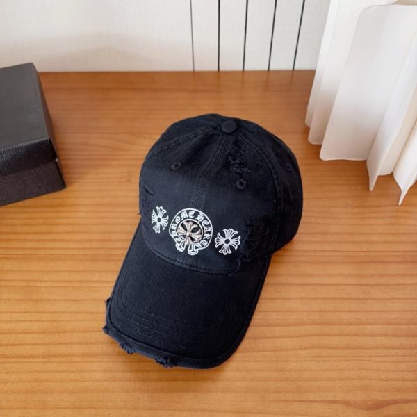 replica,repliche,fake,1:1,earrings,bracelet,ring,jewelry Cappellino da baseball Chrome Hearts stile coreano retrò effetto invecchiato e strappato, ideale per la primavera (HX2LV2)