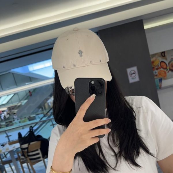 replica,repliche,fake,1:1,earrings,bracelet,ring,jewelry Cappellino da baseball Chrome Hearts in denim stile coreano retrò con blocchi di colore, ideale per la primavera (L8K0VA)