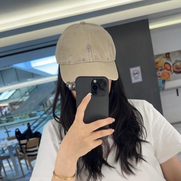 replica,repliche,fake,1:1,earrings,bracelet,ring,jewelry Cappellino da baseball in denim color-blocked stile coreano Chrome Hearts, primavera/inizio (WCNTWZ)