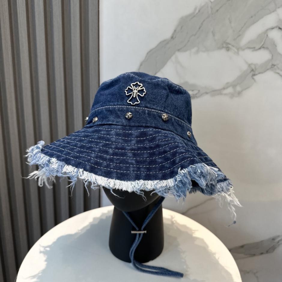 replica,repliche,fake,1:1,earrings,bracelet,ring,jewelry Cappello a secchiello Chrome Hearts in morbido denim con bordi sfrangiati (G3Y1LO) replica,repliche,fake,1:1,earrings,bracelet,ring,jewelry Cappello a secchiello Chrome Hearts in morbido denim con bordi sfrangiati (G3Y1LO)