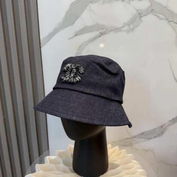 replica,repliche,fake,1:1,earrings,bracelet,ring,jewelry Nuovo cappello a secchiello in denim di alta gamma Chanel (I8U4KV)
