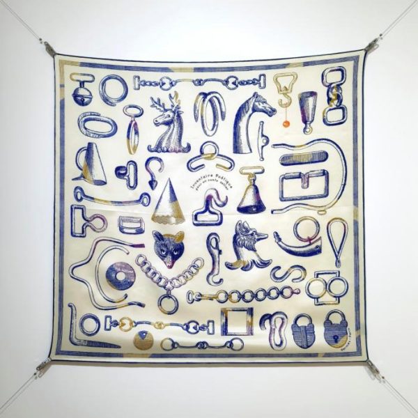 replica,repliche,fake,1:1,earrings,bracelet,ring,jewelry SHMS250618 Momme Double-sided 90x90cm Twill Silk Hermès “A Poetic Retrospective of Equestrian Tack Stories” (RS4H0U)