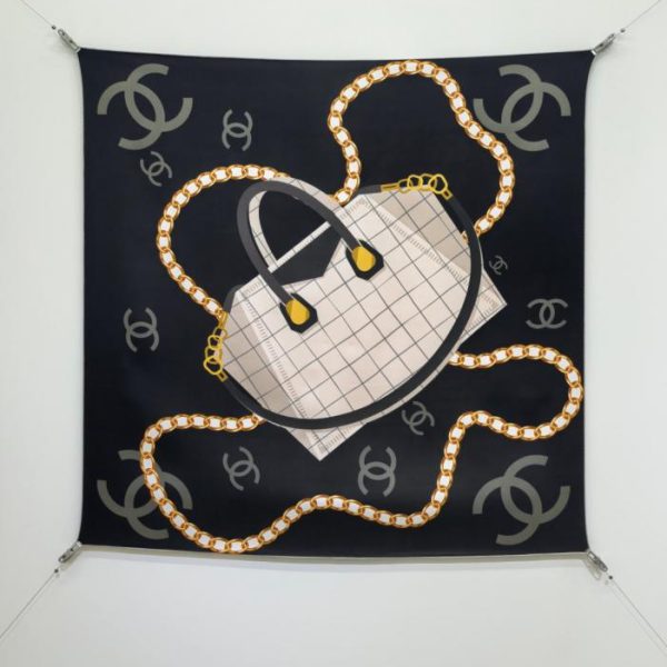replica,repliche,fake,1:1,earrings,bracelet,ring,jewelry SCC260618 Momme Double-sided 90x90cm Twill Silk Chanel (0T35LW)