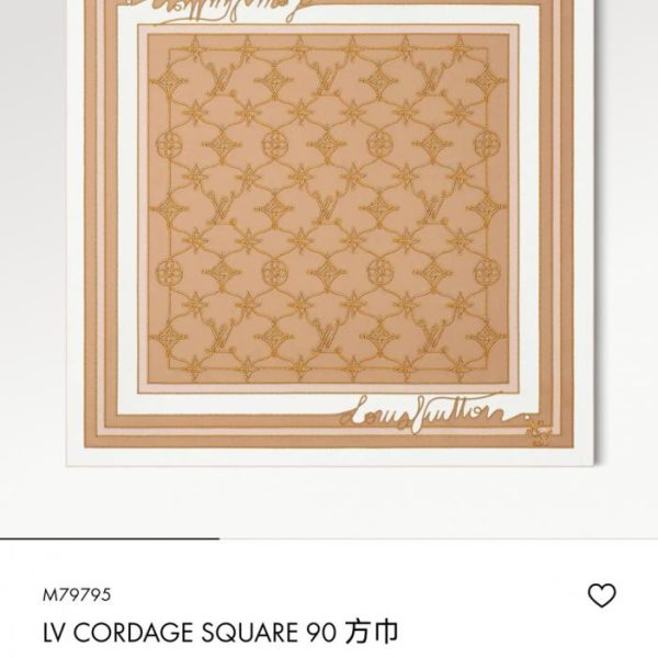 replica,repliche,fake,1:1,earrings,bracelet,ring,jewelry SLV252118 Momme Cordone in seta twill double face 90x90cm LV “Cordage” (GZ0X7E)
