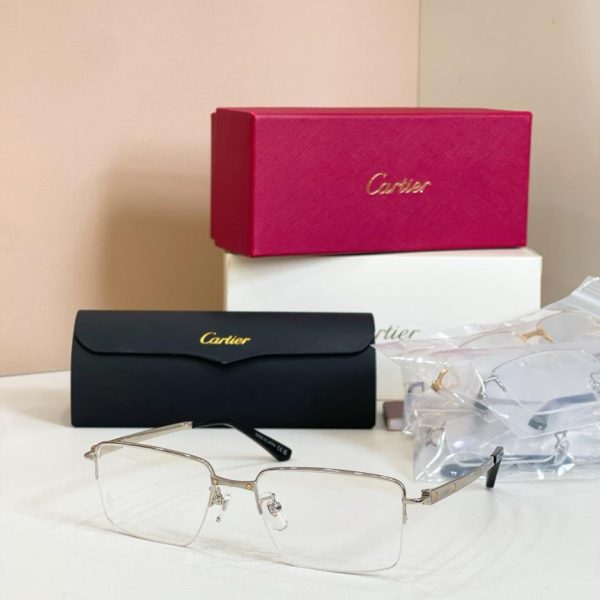 replica,repliche,fake,1:1,earrings,bracelet,ring,jewelry Montatura per occhiali semi-cerchiati Cartier, compatibile con lenti graduate, MODELLO CT0554O(4USFZ0)