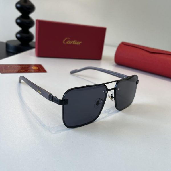 replica,repliche,fake,1:1,earrings,bracelet,ring,jewelry Occhiali da sole premium CARTIER, realizzati con aste in policarbonato metallico e caratterizzati da un processo di galvanizzazione ultraleggero e senza montatura (CTJLL2).