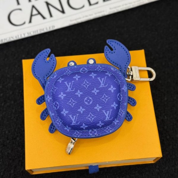 Portachiavi a forma di occhio e custodia per auricolari Louis Vuitton a tema granchio (28J0CU)