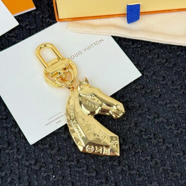 replica,repliche,fake,1:1,earrings,bracelet,ring,jewelry Portachiavi a forma di testa di cavallo LV (RO1JVX)