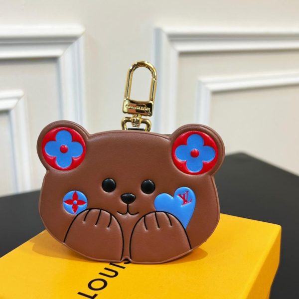 replica,repliche,fake,1:1,earrings,bracelet,ring,jewelry Portachiavi Louis Vuitton a forma di orsetto per auricolari (7Y2DRJ)