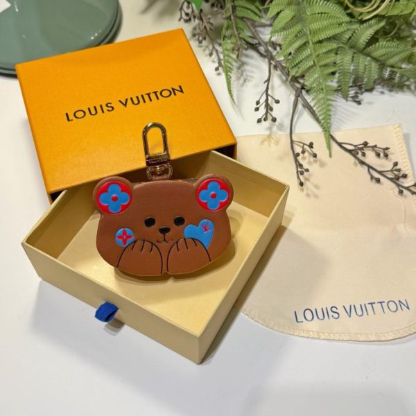 replica,repliche,fake,1:1,earrings,bracelet,ring,jewelry Nuovo portachiavi a forma di orsetto per auricolari Louis Vuitton (1GAYL2)